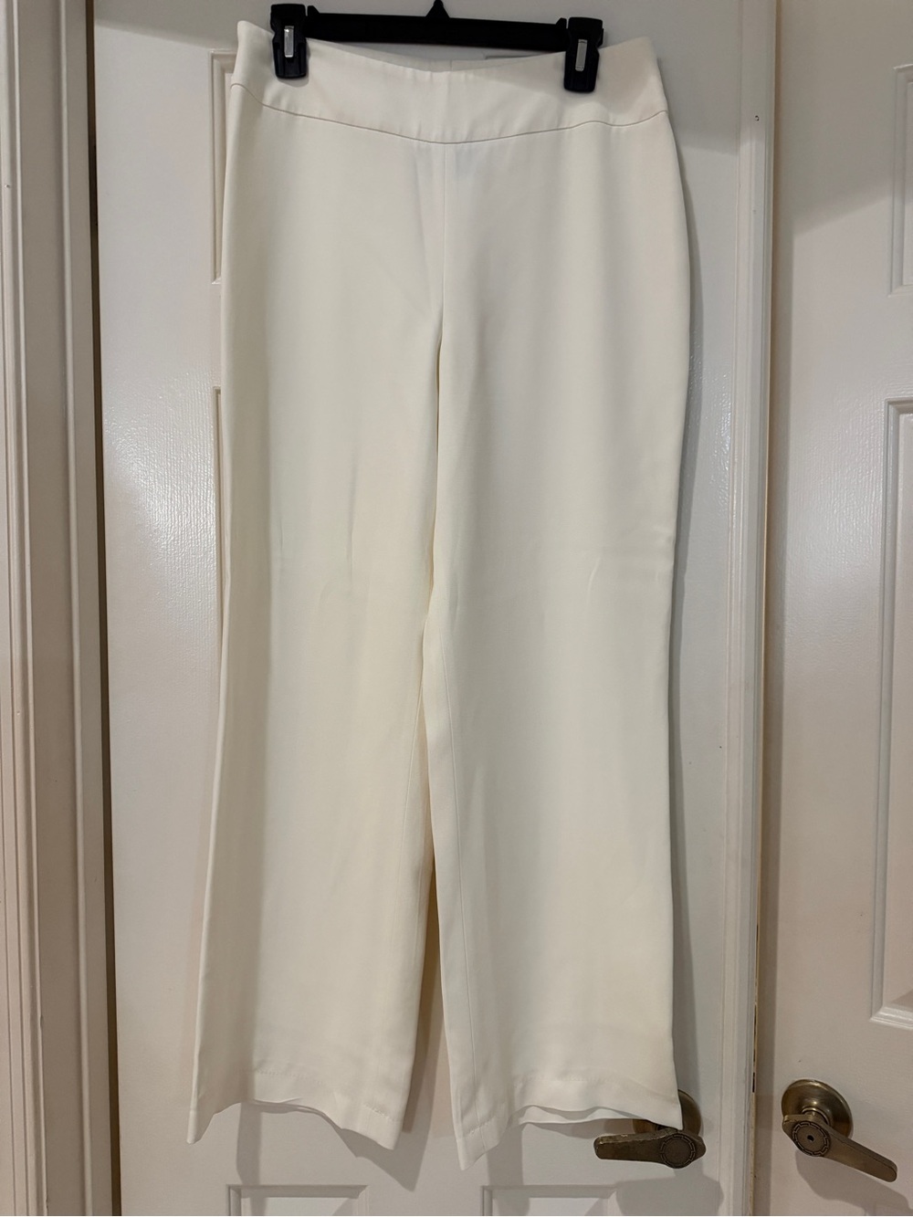 Akris Bergdorf Goodman Women's Cream Wide-Leg Crepe Pants-Size EU 38/US 8